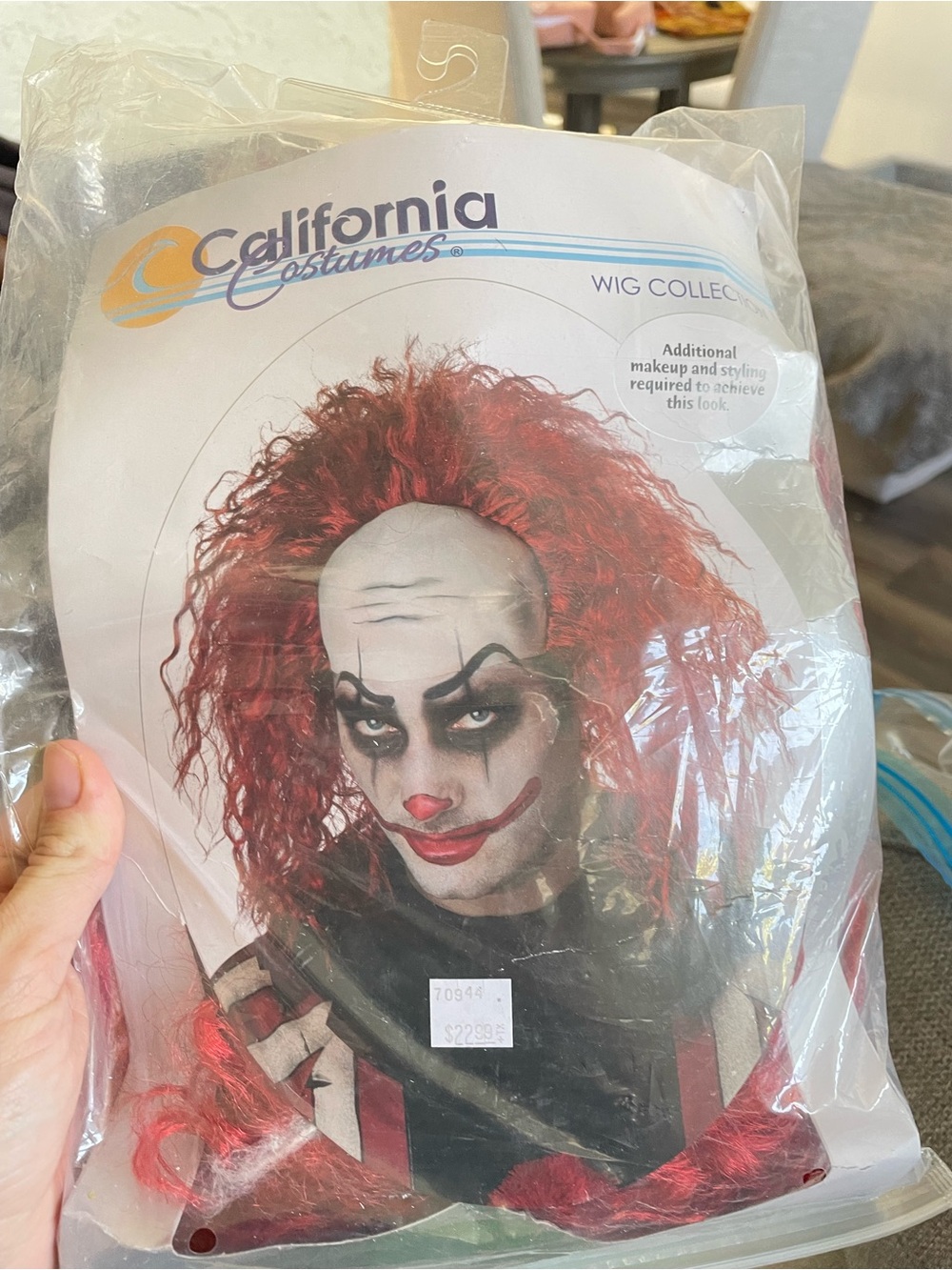 California Costumes Red and Black Curly Clown Wig for Kids